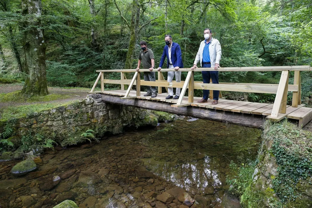 El consejero de Desarrollo Rural, Ganader&iacute;a, Pesca, Alimentaci&oacute;n y Medio Ambiente,&nbsp;Guillermo Blanco, visita la mejora de una pista forestal y de la campa de Ucieda