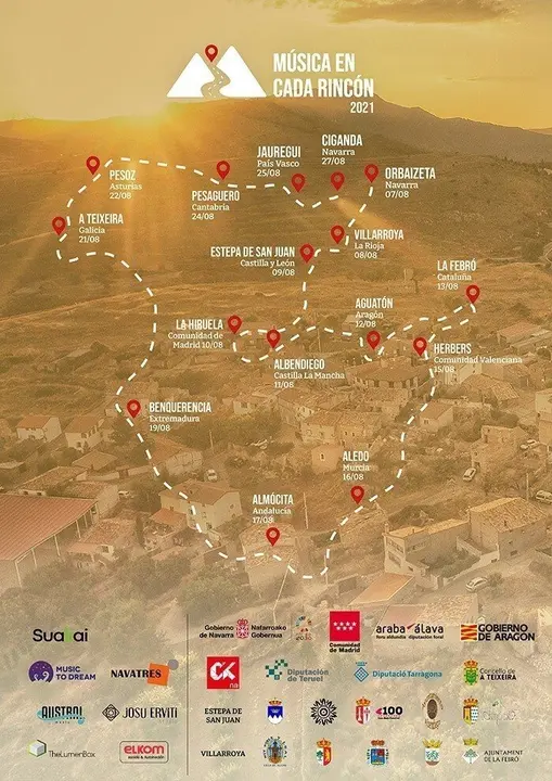 La II edici&oacute;n de 'M&uacute;sica en cada rinc&oacute;n' realiza en agosto una gira de 15 conciertos por los municipios m&aacute;s peque&ntilde;os de cada comunidad aut&oacute;noma del pa&iacute;s