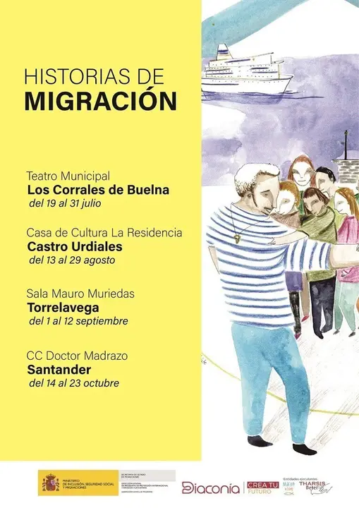 Cartel de la exposici&oacute;n 'Historias de migraci&oacute;n'