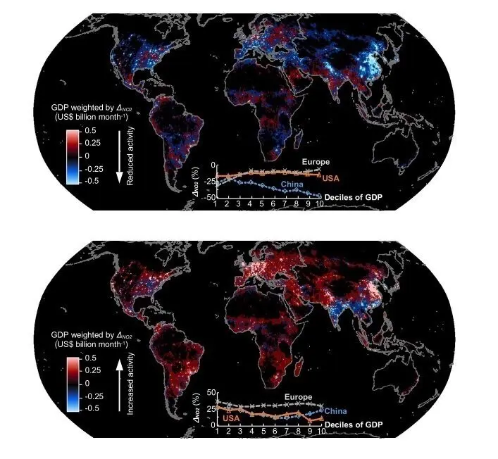 Mapas satelitales de NO2 atmosf&eacute;rico usados por el CSIC