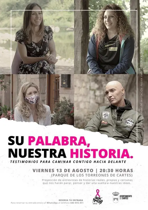 Cartel del documental que se proyectar&aacute; en Cartes con historias de superaci&oacute;n del c&aacute;ncer