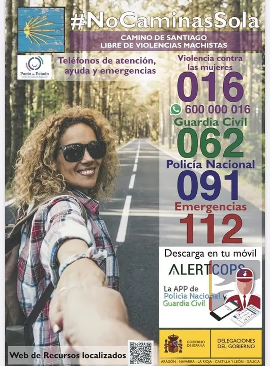 Cartel de la campa&ntilde;a 'No caminas sola'.