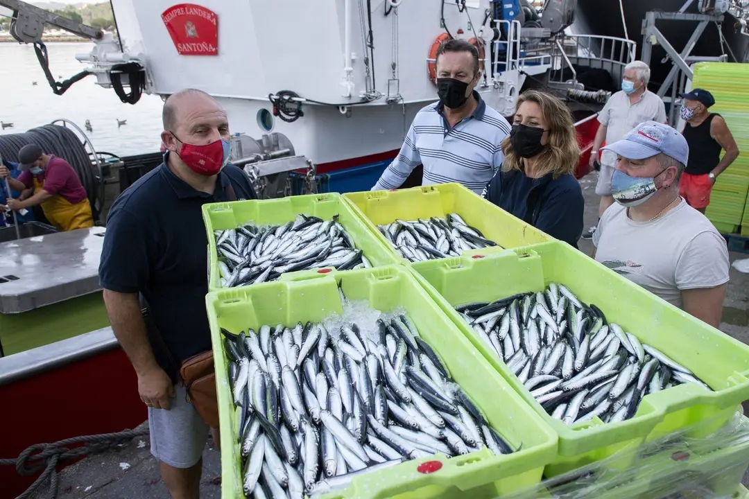 El consejero de Desarrollo Rural, Ganader&iacute;a, Pesca, Alimentaci&oacute;n y Medio Ambiente, Guillermo Blanco, tras su participaci&oacute;n durante la noche en una jornada de pesca de bocarte.