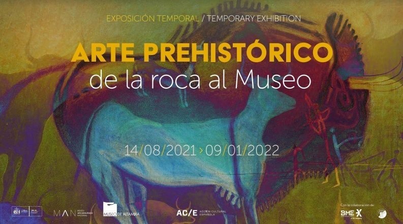 Cartel de la exposición 'Arte prehistórico, de la roca al Museo',