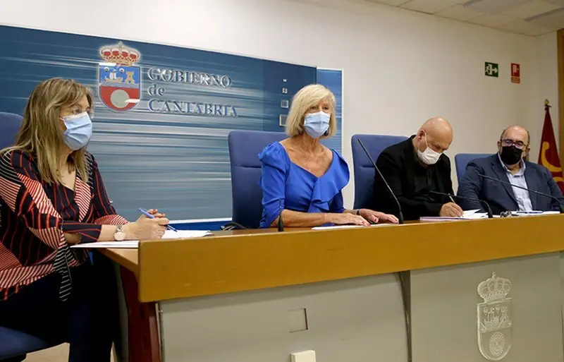 Imagen de la presentaci&oacute;n en rueda de prensa del Protocolo de Organizaci&oacute;n del nuevo curso escolar. FOTO: Lara Revilla