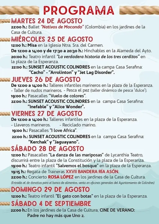 Programa de San Gin&eacute;s en Colindres
