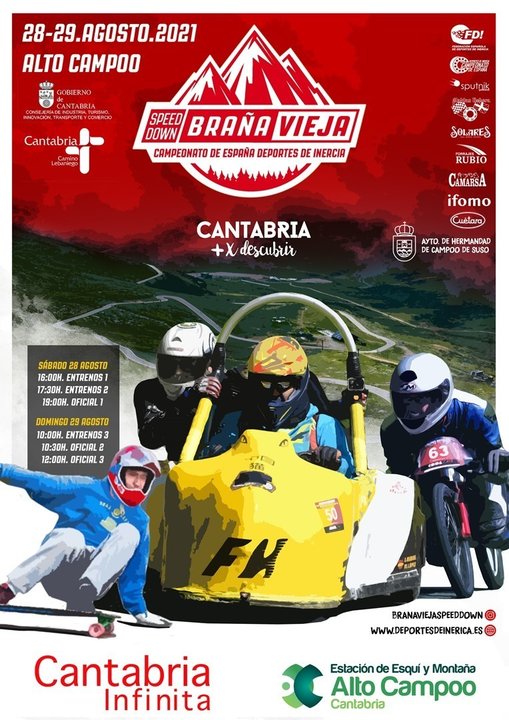 Cartel del Campeonato de España de Deportes de Inercia, que se celebra en Alto Campoo