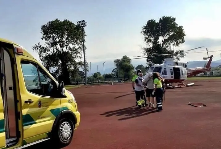 Rescate a un senderista accidentado