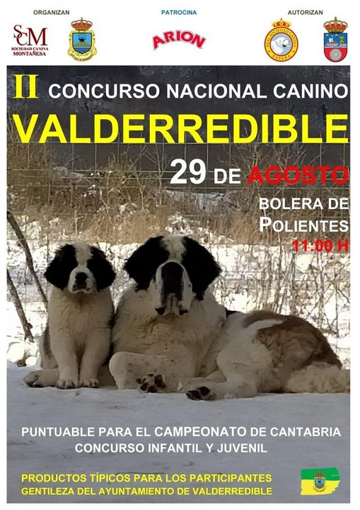 Cartel del II Concurso Nacional Canino de Valderredible