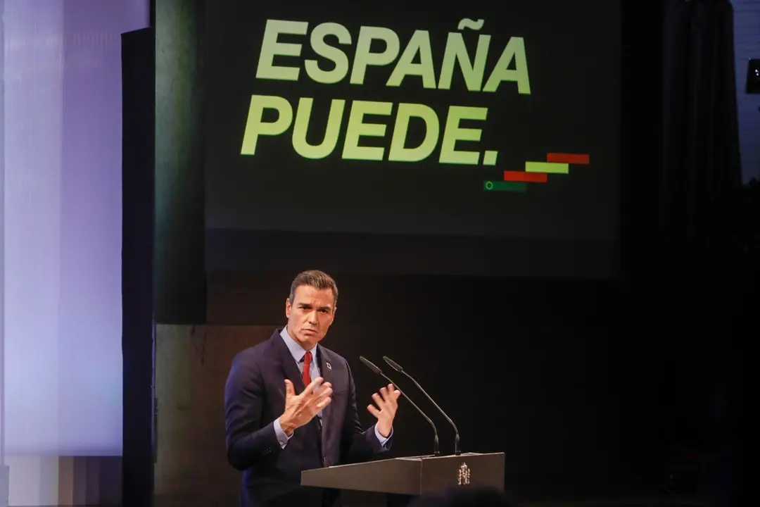 Archivo - El presidente del Gobierno, Pedro S&aacute;nchez, ofrece una conferencia bajo el t&iacute;tulo 'Espa&ntilde;a puede. Recuperaci&oacute;n, Transformaci&oacute;n, Resiliencia' en la Casa de Am&eacute;rica, en Madrid (Espa&ntilde;a) a 31 de agosto de 2020.