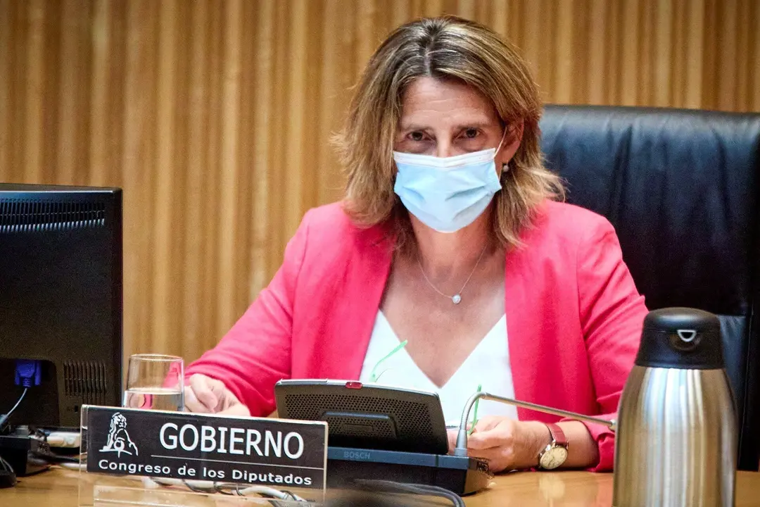 La ministra de Transici&oacute;n Ecol&oacute;gica y Reto Demogr&aacute;fico, Teresa Ribera, este lunes en el Congreso.