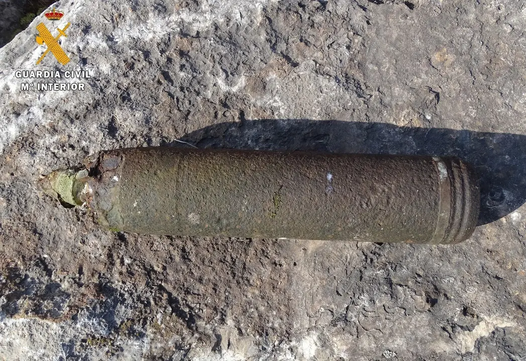 Proyectil de la Guerra Civil hallado en Santiurde de Reinosa