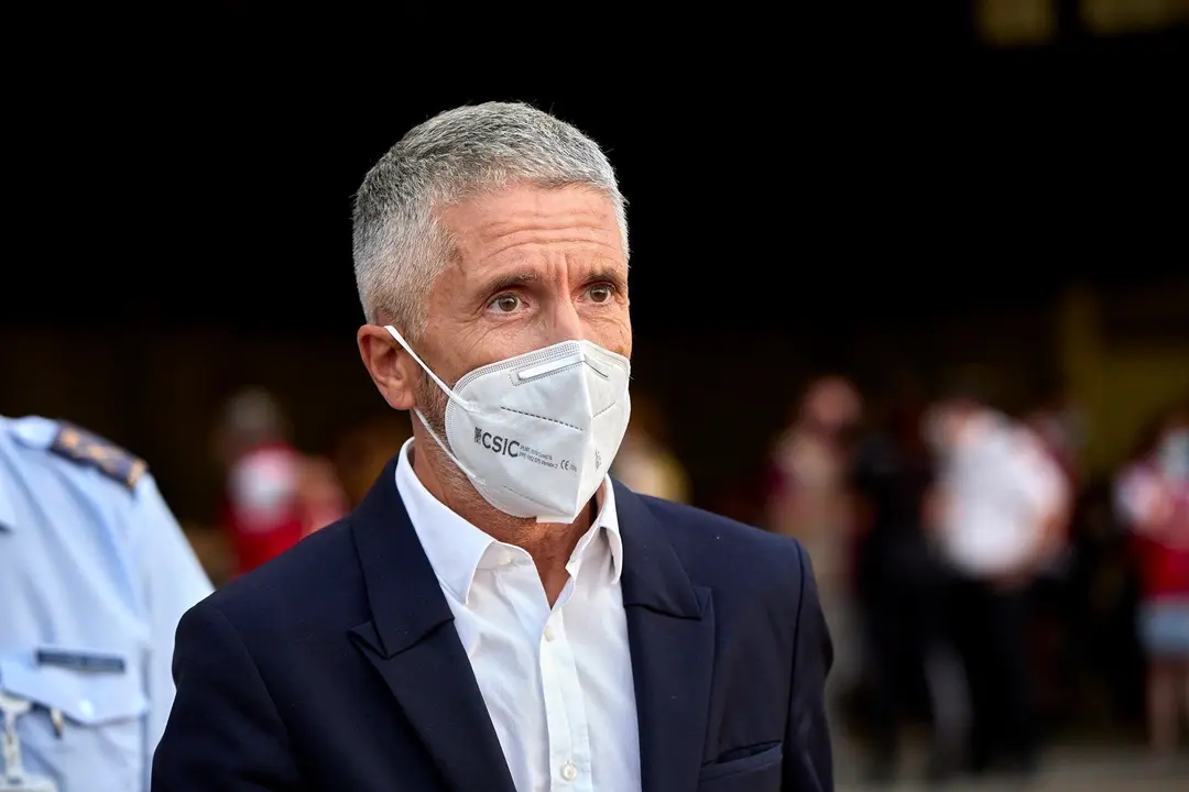 El ministro del Interior, Fernando Grande-Marlaska, en una intervenci&oacute;n el pasado 24 de agosto