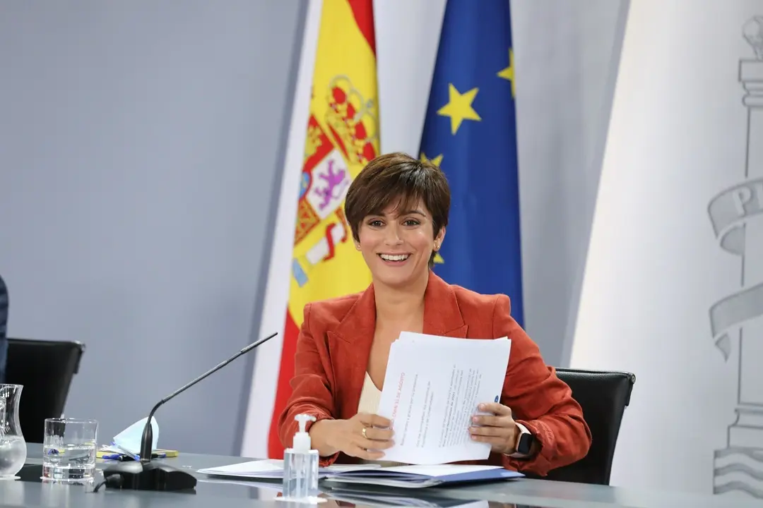 La ministra de Pol&iacute;tica Territorial y portavoz del Gobierno, Isabel Rodr&iacute;guez Garc&iacute;a, en una rueda de prensa posterior al Consejo de Ministros, a 31 de agosto de 2021, en Madrid, (Espa&ntilde;a). Durante la comparecencia han confirmado, entre otras cuestiones, q