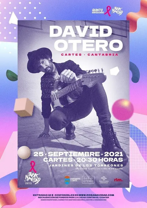 Cartel del concierto de David Otero en Cartes