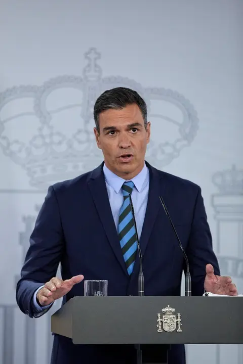 El presidente del Gobierno, Pedro S&aacute;nchez, 