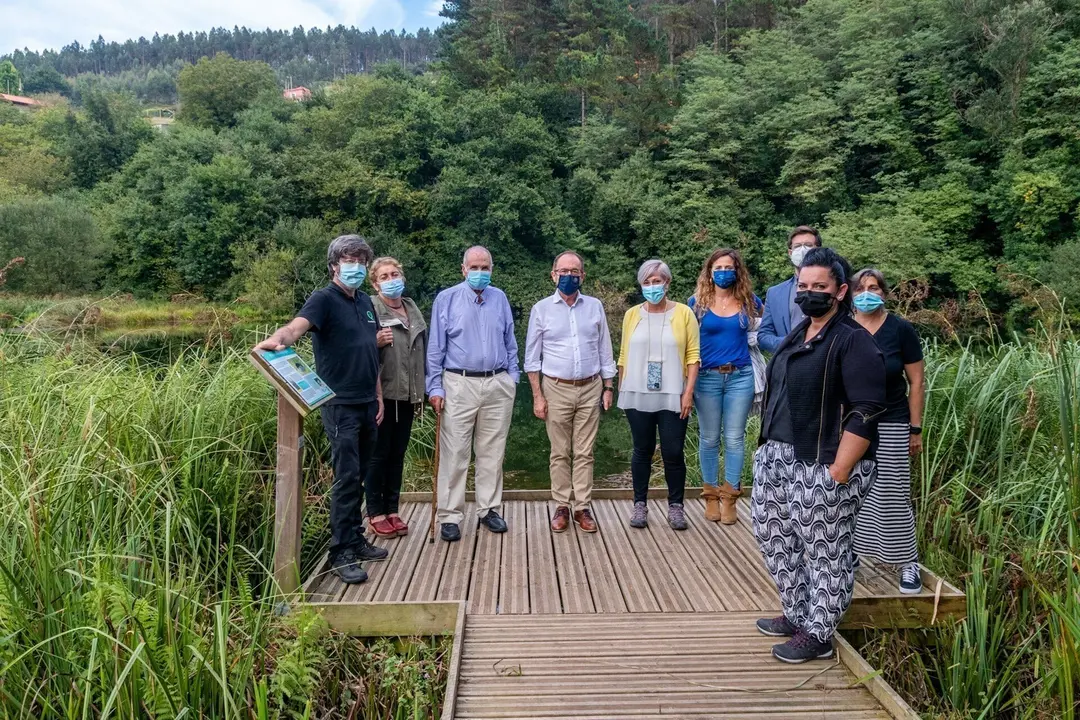 El embajador delegado permanente de Espa&ntilde;a ante la UNESCO, Andr&eacute;s Perell&oacute;, visita junto a otras autoridades el Pozo Tremeo, en Polanco