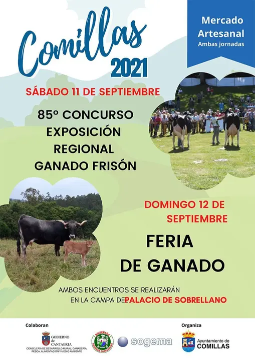 Cartel del 85 Concurso-Exposici&oacute;n Regional de Ganado Fris&oacute;n de Comillas