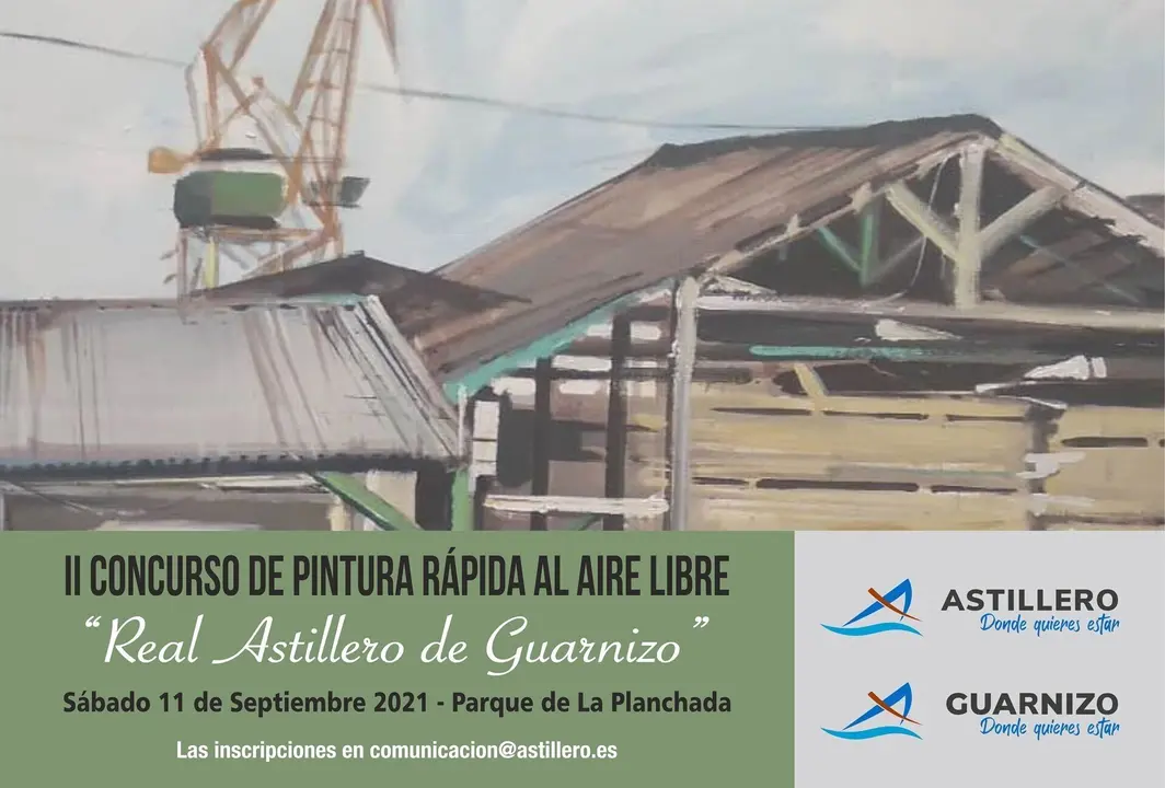 Cartel del certamen de  pintura r&aacute;pida de Astillero