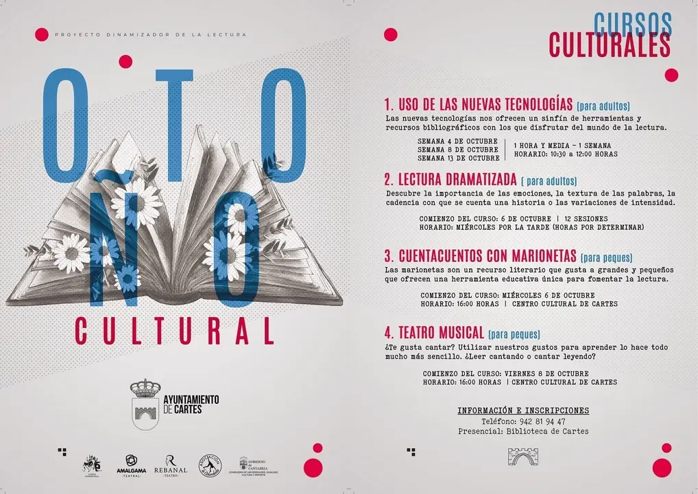 Cartel del 'Oto&ntilde;o cultural' de Cartes