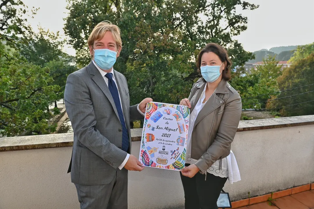 El alcalde de Reoc&iacute;n, Pablo Diestro, y la concejala de Festejos, Inmaculada Villanueva