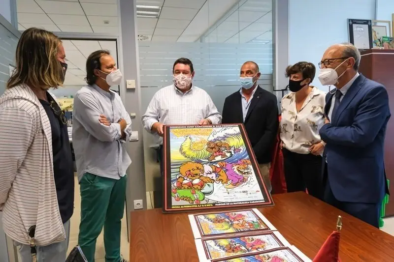 12:30.- Despacho de Bernardo Colsa, Edificio de Cantur. El consejero de Industria, Turismo, Innovaci&oacute;n, Transporte y Comercio, Javier L&oacute;pez Marcano, presenta, con Obsesionado2, una competici&oacute;n en Cab&aacute;rceno. 13 de octubre de 2021 &copy; Ra&uacute;l Lucio