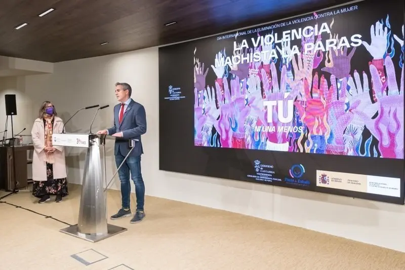 11:15 horas. Sala 30 a&ntilde;os, Palacio de Festivales. El vicepresidente y consejero de Universidades, Igualdad, Cultura y Deporte, Pablo Zuloaga, presenta la campa&ntilde;a con motivo del 25N D&iacute;a Internacional de la Eliminaci&oacute;n de la Violencia contra la Mujer. 15 de noviembre de 2021 &copy; Ra&uacute;l Lucio