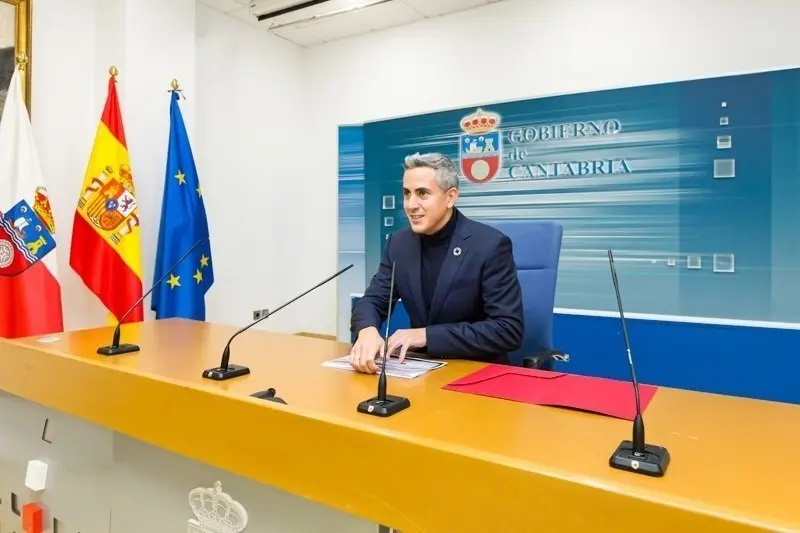 11:00 horas. Sala de prensa del Gobierno de Cantabria. El vicepresidente y consejero de Universidades, igualdad, Cultura y Deporte, Pablo Zuloaga, informa, en rueda de prensa, de los acuerdos del Consejo de Gobierno. 16 de dic. de 21 &copy; Ra&uacute;l Lucio