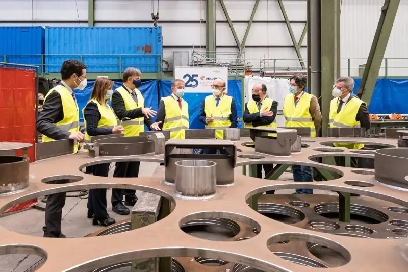 11:00.- Pol&iacute;gono de Heras. El consejero de Industria, Turismo, Innovaci&oacute;n, Transporte y Comercio, Javier L&oacute;pez Marcano, visita las instalaciones de Enwesa. 29 de abril de 2022 &copy; Ra&uacute;l Lucio