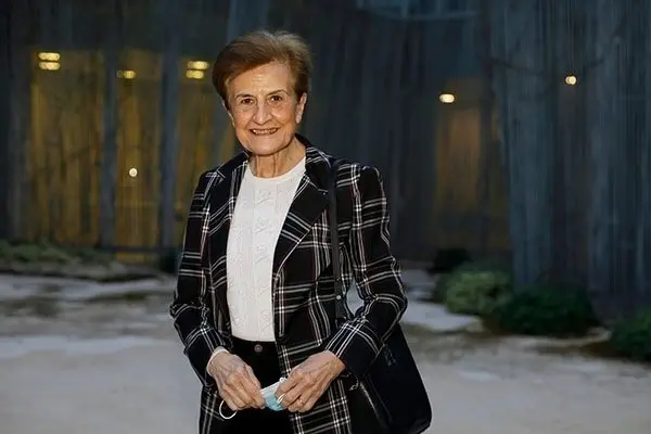 Madrid, Spain, 02,28,2022: Outdoor portrait of Adela Cortina, Spanish philosopher, professor of ethics and director of the Etnor Foundation, Business and Organizations Ethics.