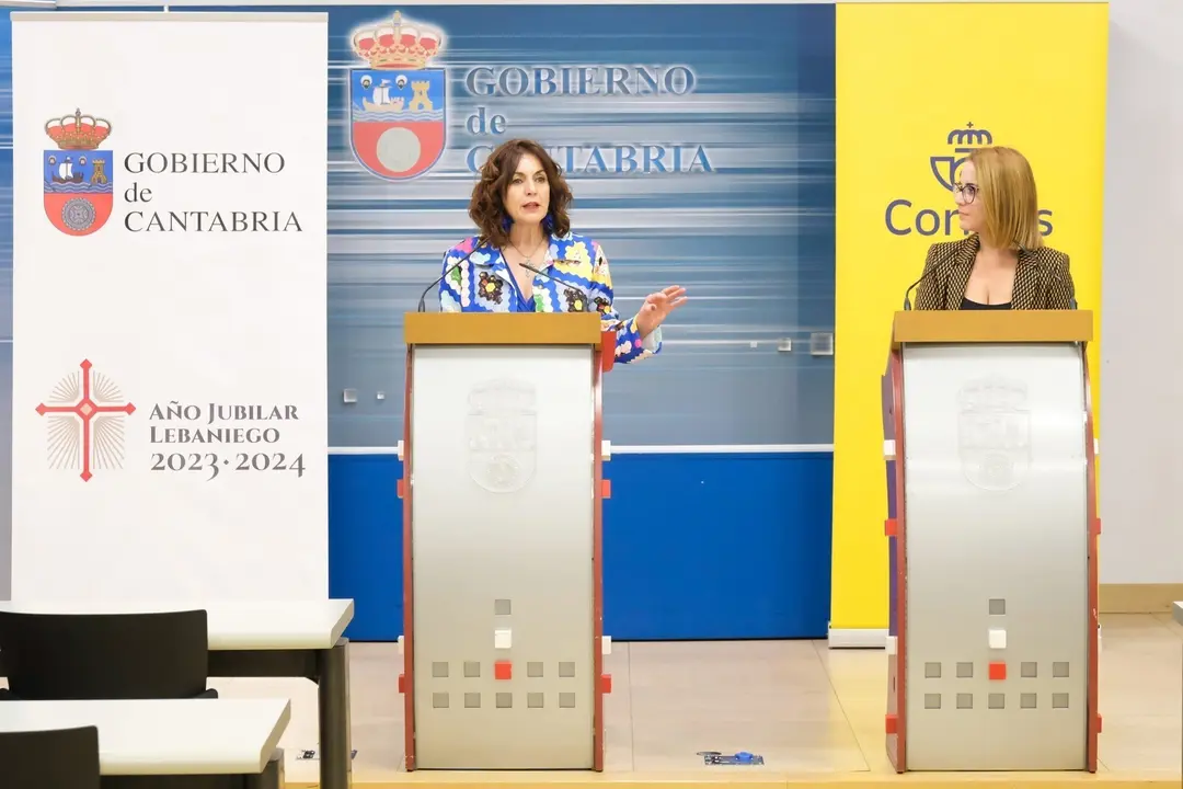 09:30 horas. Sala de Prensa del Gobierno de Cantabria. La consejera de Econom&iacute;a y Hacienda, Ana Bel&eacute;n &Aacute;lvarez, y la directora de Relaciones Institucionales de Correos, Nuria Lera, informan sobre un nuevo m&eacute;todo de pago de tributos auton&oacute;micos. 29 de marzo de 2023 &copy; Ra&uacute;l Lucio