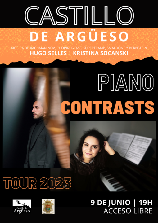 PianoContrasts, Hugo Selles y Kristina Socanski. Castillo de Argüeso 09-06-2023