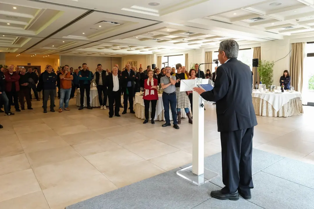 13:45 horas. Gran Hotel Balneario de Puente Viesgo. El presidente de Cantabria, Miguel &Aacute;ngel Revilla, asiste a los actos conmemorativos de la festividad de Santo Domingo de la Calzada. 12 de mayo de 2023 &copy; Ra&uacute;l Lucio