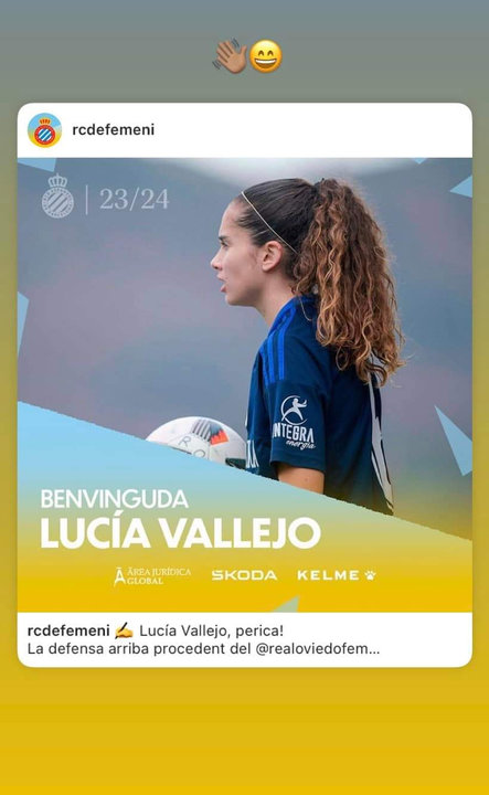 El Espanyol da la bienvenida a Lucía Vallejo