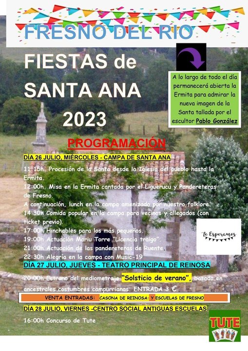 Cartel anunciador de las Fiestas de Santa Ana en Fresno del Río (1)