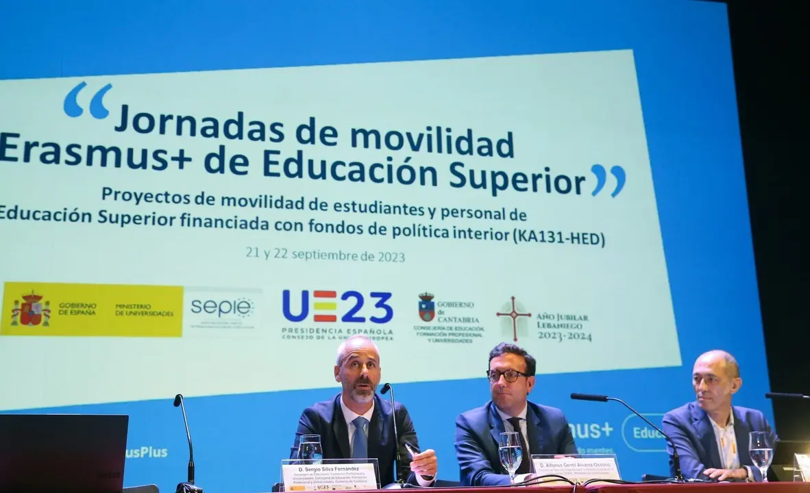 El consejero de Educaci&oacute;n, FP y Universidades, Sergio Silva, inaugura las jornadas de Movilidad Erasmus+ de Educaci&oacute;n Superior. 
21 SEP 23