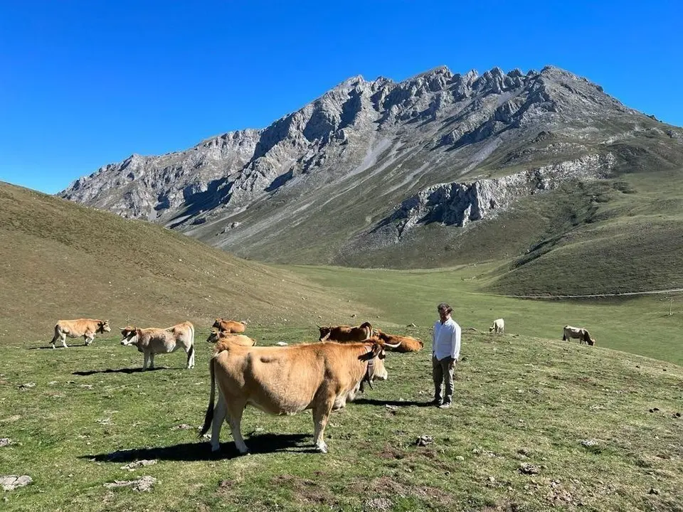 El consejero de Desarrollo Rural, Ganader&iacute;a, Pesca y Alimentaci&oacute;n, Pablo Palencia, realiza una visita institucional a Li&eacute;bana para conocer las necesidades de los ganaderos y los viticultores de la comarca.