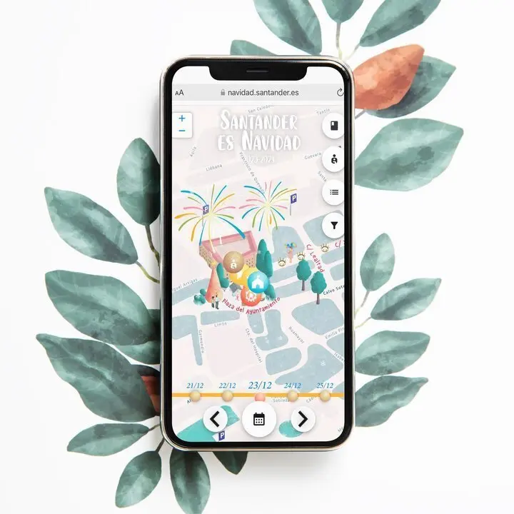 Nature mobile phone screen mockup