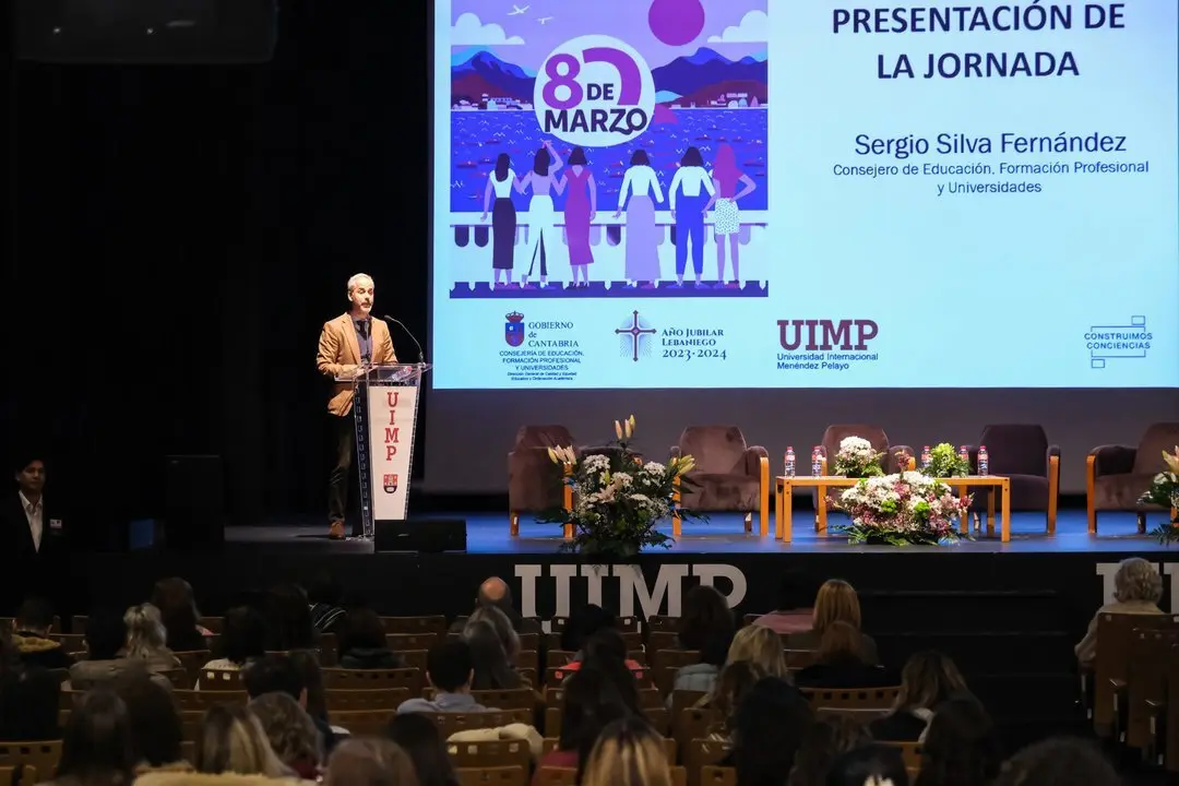 09:15 horas. Paraninfo de Las Llamas. Universidad Internacional Men&eacute;ndez Pelayo (UIMP). El consejero de Educaci&oacute;n, Formaci&oacute;n Profesional y Universidades, Sergio Silva, inaugura la Jornada formativa para docentes con motivo del D&iacute;a Internacional de la Mujer. 4 de marzo de 2024 &copy; Ra&uacute;l Lucio