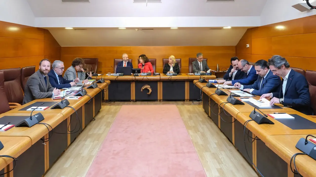 12:00 horas. Parlamento de Cantabria. El consejero de Educaci&oacute;n, Formaci&oacute;n Profesional y Universidades, Sergio Silva, comparece, a petici&oacute;n propia, ante la Comisi&oacute;n correspondiente para informar sobre el Acuerdo para la sustituci&oacute;n de jornada lectiva para docentes mayores de 55 a&ntilde;os. 23 de abril de 2024 &copy; Ra&uacute;l Lucio