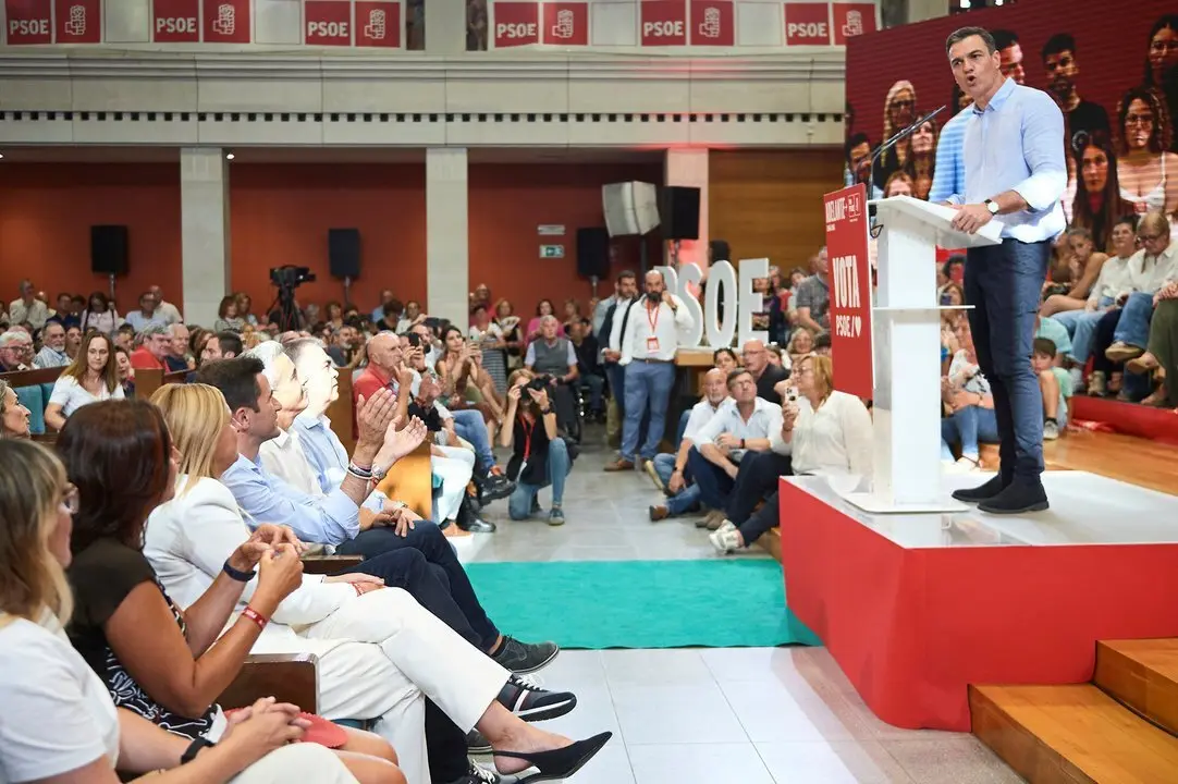 Santander 13/7/23
Paraninfo Universidad de Cantabria
Mitin PSOE
Pedro Sanchez

Photo: Cesar Ortiz Gonzalez