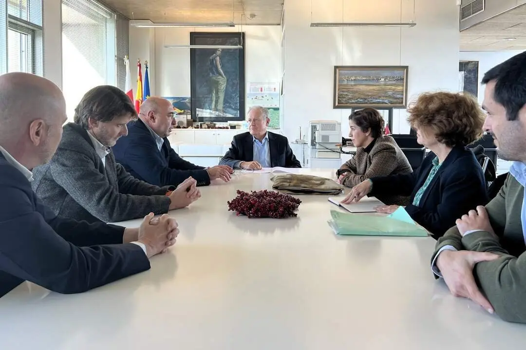 El consejero de Industria, Empleo, Innovaci&oacute;n y Comercio, Eduardo Arasti, se re&uacute;ne con representantes del ICEX.