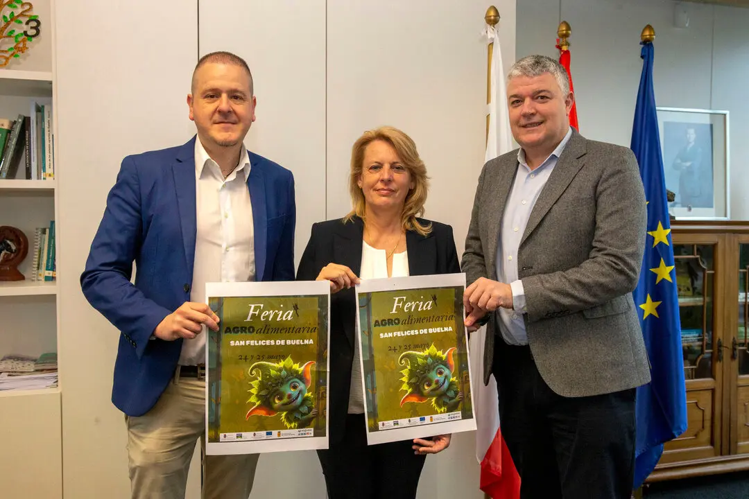 09:15 horas. Despacho de la consejera de Desarrollo Rural
Los consejeros de Econom&iacute;a, Hacienda, Fondos Europeos y Financiaci&oacute;n Auton&oacute;mica, Luis &Aacute;ngel Ag&uuml;eros, y de Desarrollo Rural, Ganader&iacute;a, Pesca y Alimentaci&oacute;n, Mar&iacute;a Jes&uacute;s Susinos, presentan la Feria Agroalimentaria de San Felices de Buelna. 
14 mauo 25 &copy; Miguel De la Parra