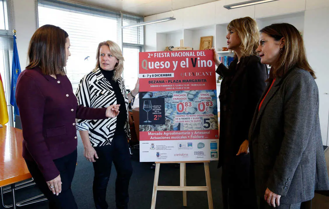 La consejera de Desarrollo Rural, Ganader&iacute;a, Pesca y Alimentaci&oacute;n, Mar&iacute;a Jes&uacute;s Susinos, presentaci&oacute;n del cartel de la &lsquo;II Fiesta Nacional del Queso y el Vino&rsquo; de Santa Cruz de Bezana. 
21 NOV 25