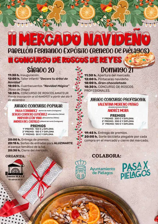 CARTEL II MERCADO NAVIDE&Ntilde;O PI&Eacute;LAGOS
