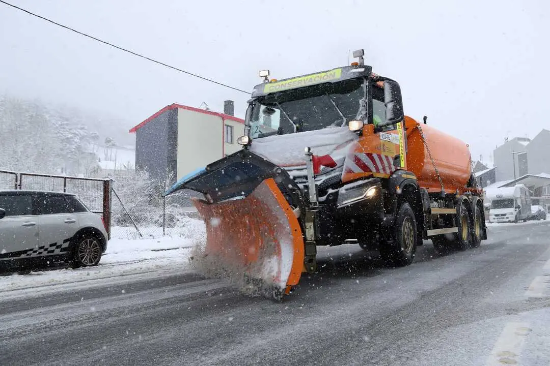 Pedrafita do Cebreiro, Lugo. Gran nevada en la monta&ntilde;a de Lugo en la transici&oacute;n entre las borrascas Joseph y Kristin.