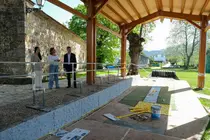 11:30 horas. Ayuntamiento de Ampuero. El consejero de Cultura, Turismo y Deporte, Luis Mart&iacute;nez Abad, visita las obras de mejora en el casco urbano. 8 de abril de 2026 &copy; Ra&uacute;l Lucio