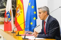 10:00 horas. Sala de prensa del Gobierno de Cantabria. El vicepresidente y consejero de Universidades, Igualdad, Cultura y Deporte en funciones, Pablo Zuloaga, informa, en rueda de prensa, de los acuerdos de Consejo de Gobierno en funciones. 22 de junio de 2023 &copy; Ra&uacute;l Lucio