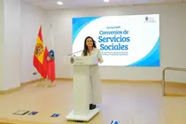 11:00 horas. Sala de Prensa del Gobierno de Cantabria. La consejera de Inclusi&oacute;n Social, Juventud, Familias e Igualdad, Bego&ntilde;a G&oacute;mez del R&iacute;o, informa, en rueda de prensa, presenta, en rueda de prensa, los Convenios de Atenci&oacute;n Primaria. 24 de abril de 2026 &copy; Ra&uacute;l Lucio