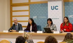 El consejero de Educaci&oacute;n, Formaci&oacute;n Profesional y Universidades, Sergio Silva, y la rectora de la UC, Conchi L&oacute;pez, presentan en rueda de prensa, el estudio de viabilidad para una residencia universitaria en la parcela de la UC en Avenida de Los Castros. 
4 may 26